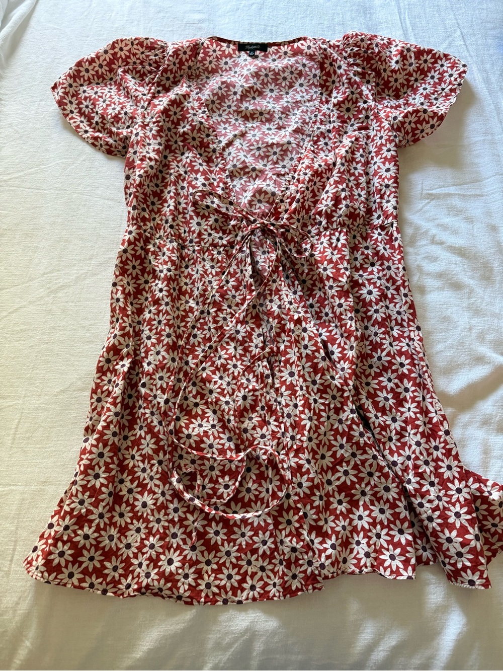 Madewell Daisy Tie-Front Dress, size M